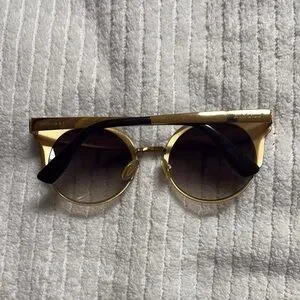 Jimmy Choo Black and Gold Clubmaster Sunglasses m_6817c817bdcb04e36df3ce27.jpg main image 2